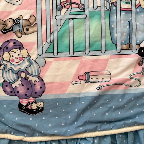 Vintage Bunny Kingdom Baby Bunny Rabbit Crib Nursery Baby Comforter 39 x 49 - Picture 6 of 10